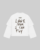 "LOOK MOM I CAN FLY" Double-Sleeve